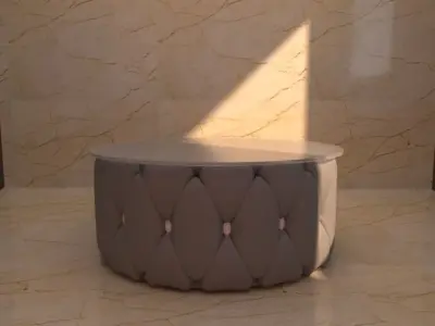Round sofa for interior Free 3D model