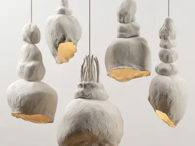 Clay lamps - 5 models 3D model