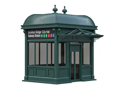  NYC city hall subway station 01 Low-poly 3D model