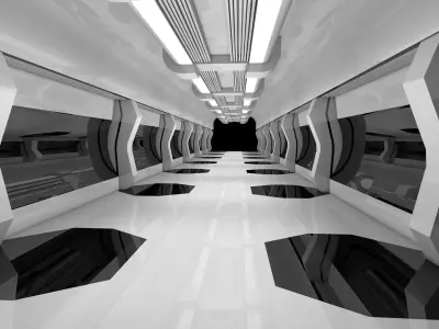 Hallway 3D model get