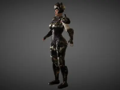 Fiction Woman  Low-poly 3D model