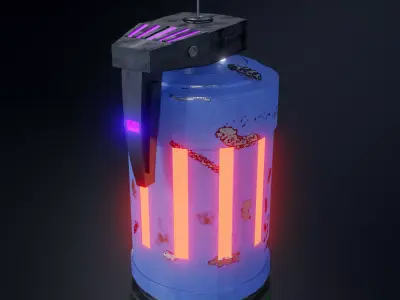 Sci Fi Grenade Low-poly 3D model