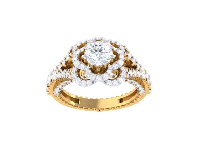 Women Ring  Render 3dm STL OBJ FBX Details 3D print model 6