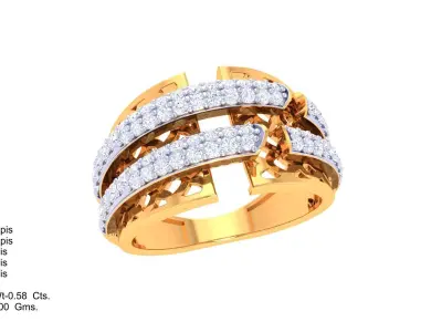 Women Ring  Render 3dm STL OBJ FBX Details 3D print model 152