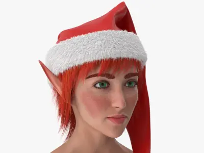  Christmas Elf Female Head 