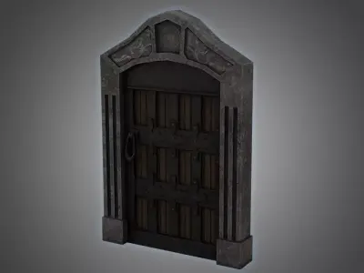 Medieval Door Roman Style Door 3D Model Low-poly 3D model