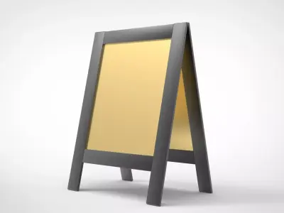 Street Stand Mockup Bar or restaurant welcome easel 3D model