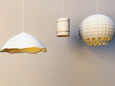 Lighting stone collection set02 Low-poly 3D model