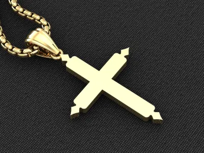 Cross Light Gold 3CP080 3DM STL 3D model