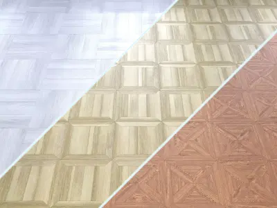 Parquet - Laminate - Wooden floor 3 in 1 Low-poly 3D model buy