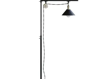 Industrial Style Floor Lamp 3D model