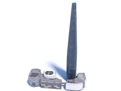 Lotte World Tower and the Mall 3D model 3D model