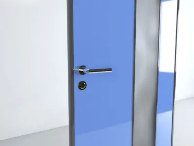 Modern Office Door - A01 3D model