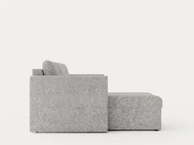 Tarno Divan Bed Sofa Reversible Light Gray Low-poly 3D model