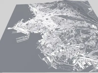 Cityscape Trieste Italy 3D model