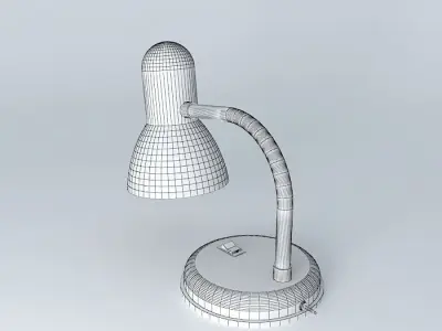 Red Desk Lamp Free 3D model