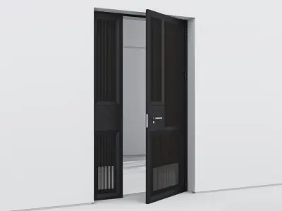 Aluminium door 324 3D model