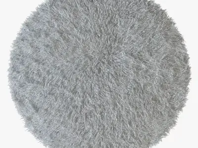 Tibetan sheepskin snow-white round 3D model
