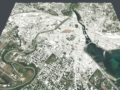 Cityscape Zeneva Switzerland 3D model