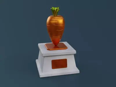 Carrot Monument Low-poly 3D model