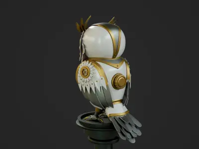 Steampunk Owl Automaton  3D model