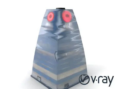 Futuristic Mirror Glass Skyscraper model pack Low-poly 3D model