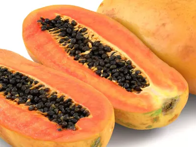 Papaya 01 - Photorealistic  Scan Low-poly 3D model