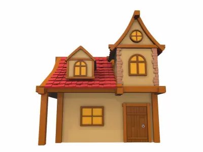 Cartoon house 13 3D model