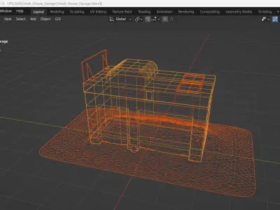 Low Poly Warehouse Low-poly 3D model