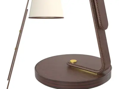 Ralph Lauren Devin Floor Lamp In Saddle Leather 3D model