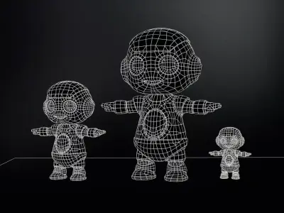 Minirobotic8 Low-poly 3D model