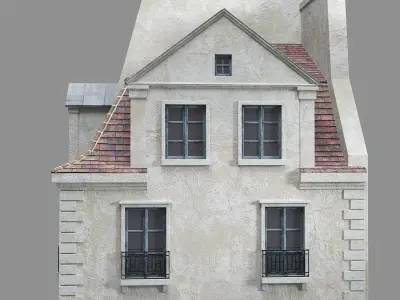 Paris apartment Low-poly 3D model