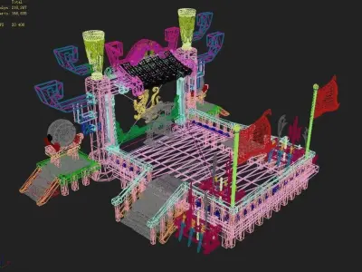 Game Gang Building - Martial Arts station 02 3D model