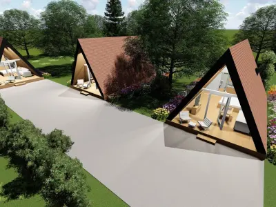 Bungalov motel design 3D model