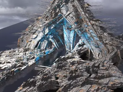 Dark Egypt Pyramid Terra Former pyramid city 3D model
