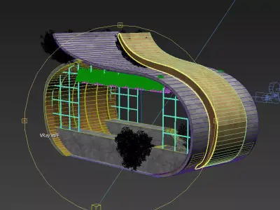 Outdoor booth 3D model