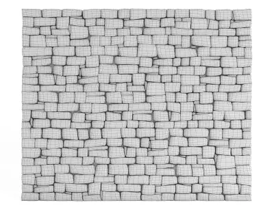 Forge Stone Wall 3D model