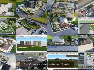 Free 3D Landscape Models collection 3D Model Pack