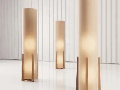 Crate and Barrel Weave Floor Lamp 3D model