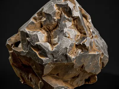 Realistic PBR Rock Low-poly 3D model