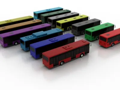 Bus Bogdan A501-801 Serial Line Low-Version 3D Model Pack