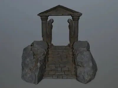 Souls Gate Low-poly 3D model