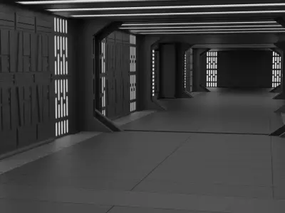 Imperial Corridor B Pack 3D model