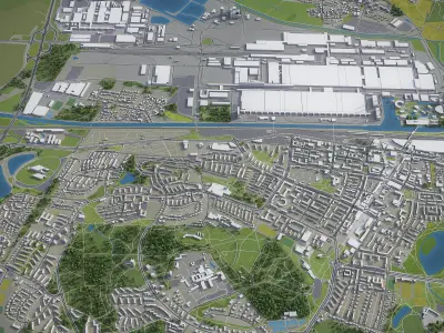 Wolfsburg Low-poly 3D model
