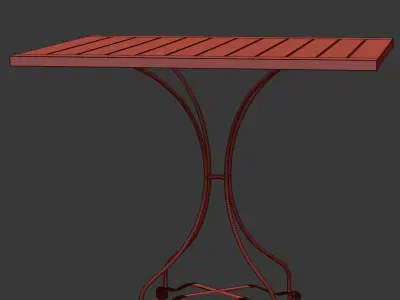 Manutti Firenze Square Bistro Table  Low-poly 3D model
