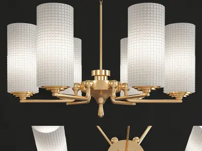 Chandeliers 3d models Collection 10 models Low-poly 3D model 4