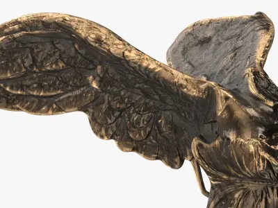  Nike Samothrace Victory Bronze Statuette 