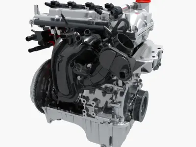  Complete engine and cutaway engine 