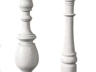 Marble Quintet Balusters with Classic Design 3 3D model