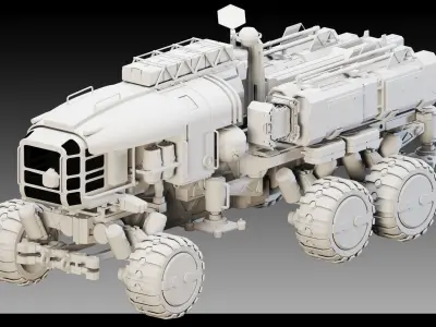 6 Sci- Fi Vehicles- High detail 3d models Low-poly 3D model